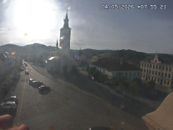 Náměstí, koste sv. Markéty
