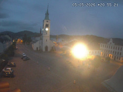 Náměstí, koste sv. Markéty
