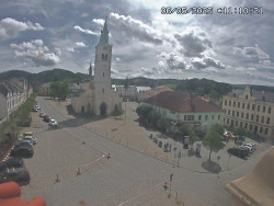 Náměstí, koste sv. Markéty