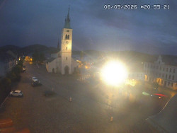 Náměstí, koste sv. Markéty