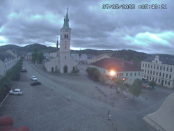 Náměstí, koste sv. Markéty