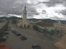Náměstí, koste sv. Markéty