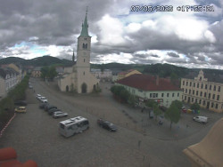 Náměstí, koste sv. Markéty