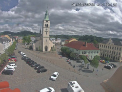 Náměstí, koste sv. Markéty