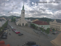 Náměstí, koste sv. Markéty