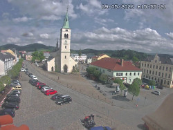 Náměstí, koste sv. Markéty