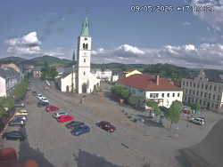 Náměstí, koste sv. Markéty