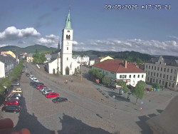 Náměstí, koste sv. Markéty