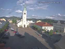 Náměstí, koste sv. Markéty