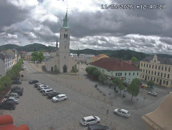 Náměstí, koste sv. Markéty