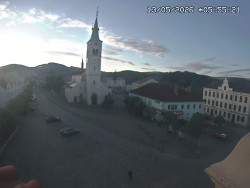 Náměstí, koste sv. Markéty