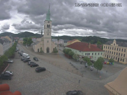 Náměstí, koste sv. Markéty