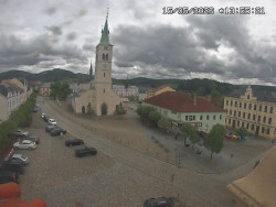 Náměstí, koste sv. Markéty