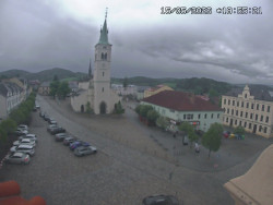 Náměstí, koste sv. Markéty