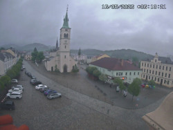 Náměstí, koste sv. Markéty