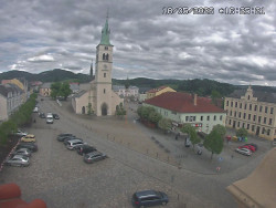 Náměstí, koste sv. Markéty
