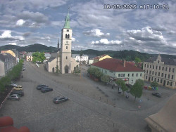 Náměstí, koste sv. Markéty
