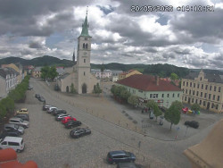 Náměstí, koste sv. Markéty