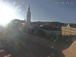 Náměstí, koste sv. Markéty