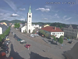 Náměstí, koste sv. Markéty