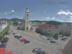 Náměstí, koste sv. Markéty