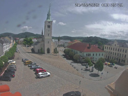 Náměstí, koste sv. Markéty