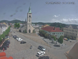 Náměstí, koste sv. Markéty