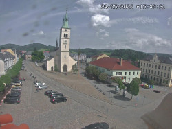 Náměstí, koste sv. Markéty