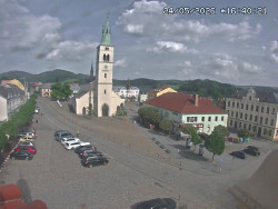 Náměstí, koste sv. Markéty