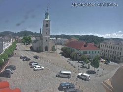 Náměstí, koste sv. Markéty