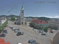 Náměstí, koste sv. Markéty