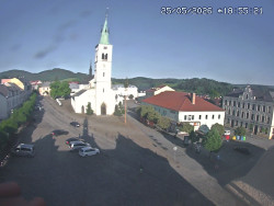 Náměstí, koste sv. Markéty