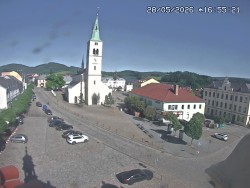 Náměstí, koste sv. Markéty
