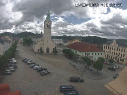 Náměstí, koste sv. Markéty