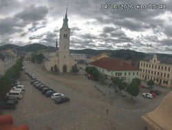 Náměstí, koste sv. Markéty