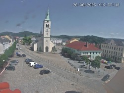 Náměstí, koste sv. Markéty