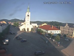 Náměstí, koste sv. Markéty