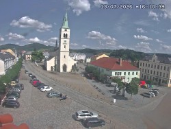 Náměstí, koste sv. Markéty