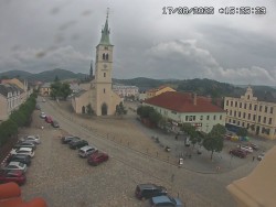 Náměstí, koste sv. Markéty