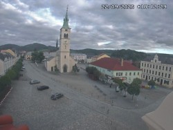 Náměstí, koste sv. Markéty