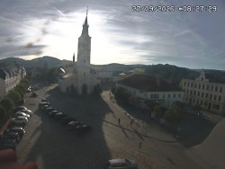 Náměstí, koste sv. Markéty