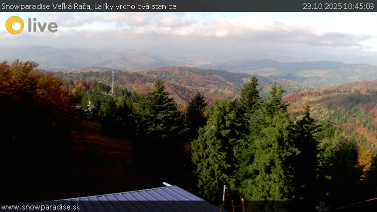 Snowparadise Veľká Rača - Lalíky vrcholová stanice - 23.10.2025 v 10:45 Snowparadise Veľká Rača - Lalíky vrcholová stanice - 23.10.2025 v 10:45