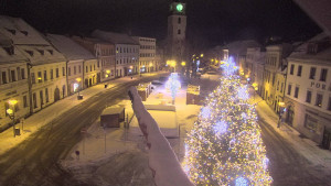 Město Velké Meziříčí - Náměstí, Městská věž - 1.1.2026 v 06:31 Město Velké Meziříčí - Náměstí, Městská věž - 1.1.2026 v 06:31