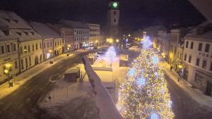 Město Velké Meziříčí - Náměstí, Městská věž - 1.1.2026 v 07:01 Město Velké Meziříčí - Náměstí, Městská věž - 1.1.2026 v 07:01