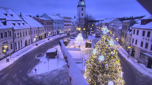Město Velké Meziříčí - Náměstí, Městská věž - 1.1.2026 v 07:31 Město Velké Meziříčí - Náměstí, Městská věž - 1.1.2026 v 07:31