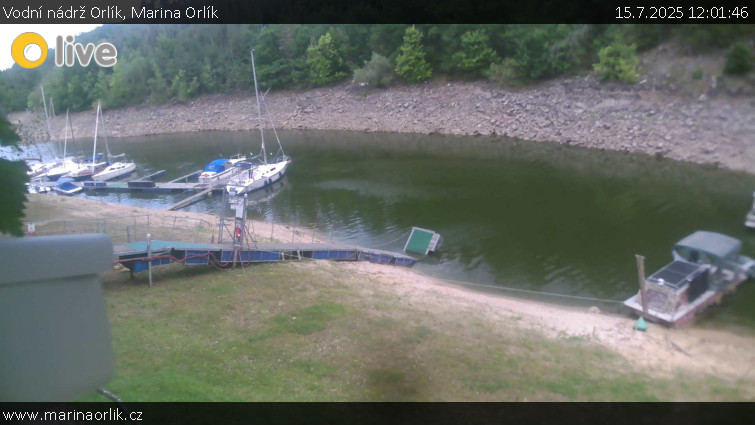 Vodní nádrž Orlík - Marina Orlík - 15.7.2025 v 12:01 Vodní nádrž Orlík - Marina Orlík - 15.7.2025 v 12:01