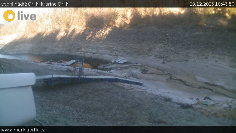 Vodní nádrž Orlík - Marina Orlík - 29.12.2025 v 10:46