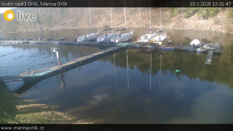 Vodní nádrž Orlík - Marina Orlík - 19.3.2026 v 13:31