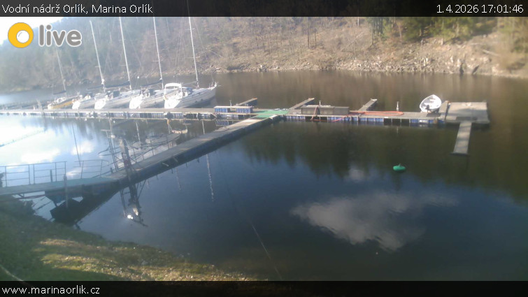 Vodní nádrž Orlík - Marina Orlík - 1.4.2026 v 17:01