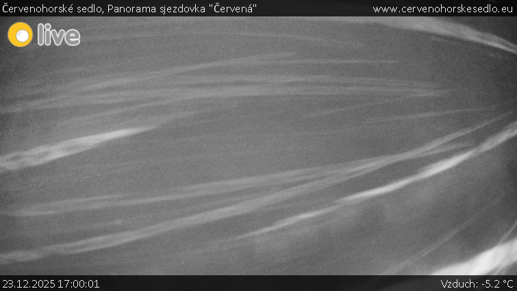 Červenohorské sedlo - Panorama sjezdovka "Červená" - 23.12.2025 v 17:00